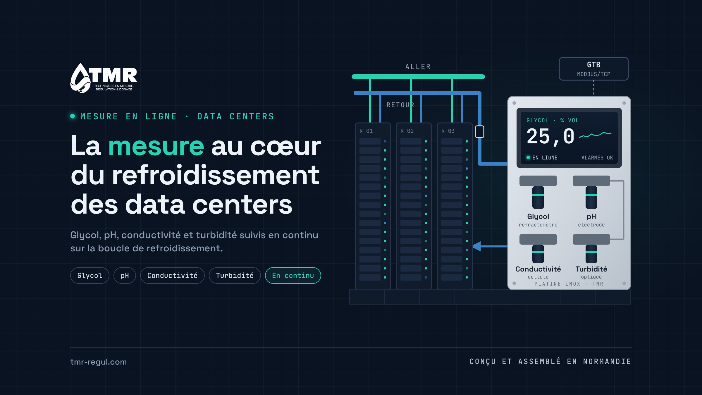 image Platine de mesure en ligne pour le refroidissement des Data Centers